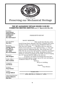 Newsletter, February 2010