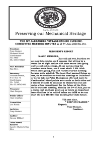 Newsletter, June 2010