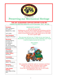 Newsletter, December 2017