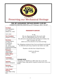 Newsletter, February 2018, 5/2/2017