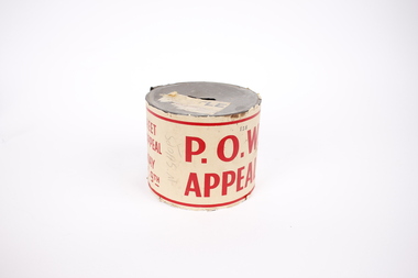Memorabilia - Raffle tin, POW APPEAL, November 1945