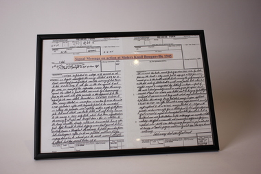Document - Signal message, Signal message on action at Slaters Knoll Bouganville 1945, 6/4/1945