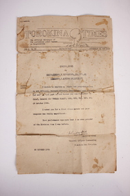 Newspaper, Torokina Times: The Official Newspaper of the Australilan Armed Forces on Bougainville, Wednesday 31 October 1945