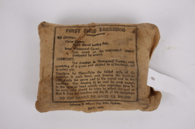 Domestic object - Bandage.    First Field Dressing, March 1943