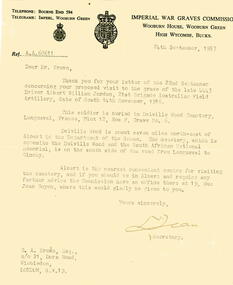 Letter, 24th September 1957