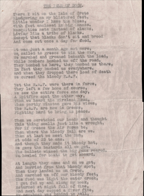Work on paper - Poem, The Isle of Doom, WWII era