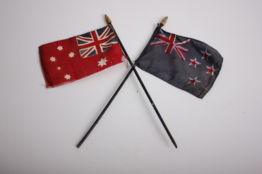 Flag - The Australian Red Ensign Flag and New Zealand Flag, unknown