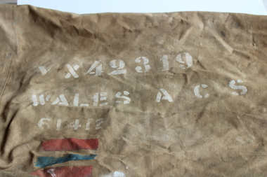 Kit bag. Returned to donor's daughter, Ms Deb Wales, Unknown