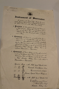 Document - Instrument of Surrender, Unknown