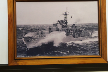 Photograph - Framed photograph of HMAS  Vampire 011, Unknown