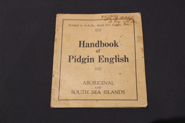 Booklet - Handbook, Handbook of Pidgin English, 31st August 1941
