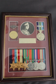 Photograph - Framed photograph and medals