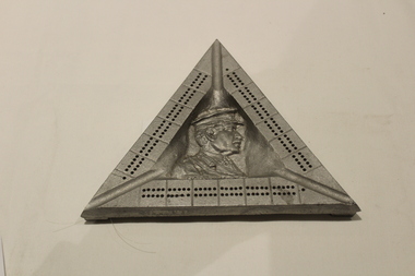 Souvenir - Triangular Cribbage Board, Unknown