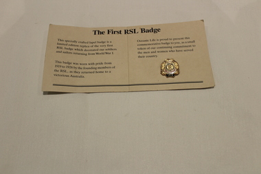 Badge - RSL badge, Oceanic Life
