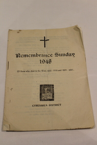 Book, Remembrance Sunday, Unknown