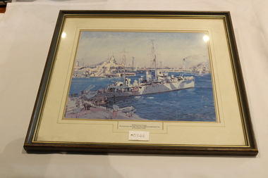 'HMAS Parramatta' framed photo, Circa 1940s