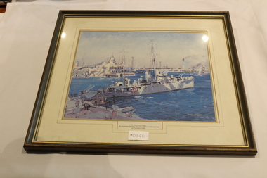 Photograph - 'HMAS Parramatta' framed photo, Circa 1940s