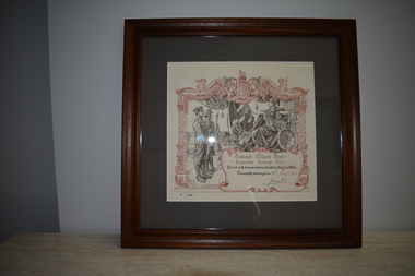 Certificate - Framed discharge certificate