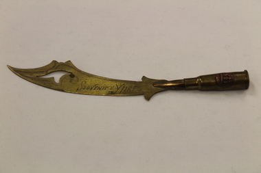 Memorabilia - Trenchart letter opener, Circa 1920s