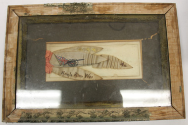Memorabilia - Framed Trench Art Anglo Boer War 1900