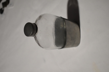 Silver and Glass Drinking Flask