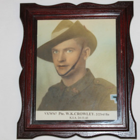 Photograph, Photograph of VX70767 PTE W.K.Crowley