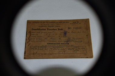 Book - Demob.Book, Demobilization Procedure Book. No: 172513