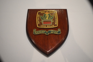 Plaque - 1939/1945 Battalion Association plaque