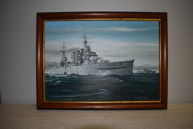 Work on paper (item), Painting HMAS Australia 1945