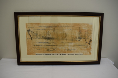 Map - Framed photograph, Diagram of Burma-Siam Railway