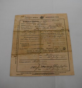 Document - Certificate, Certificate of Discharge. 2 x Soldiers Pay Books