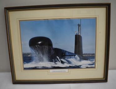 Photograph - Framed photograph of the submarine HMAS Onslow