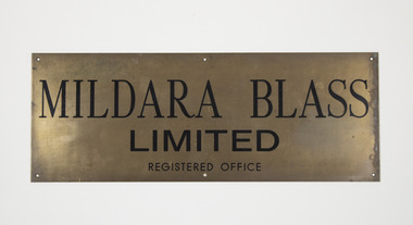 Plaque - Office Plaque, MIldara Blass Limited