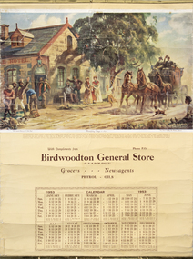 Article - Calendar, Birdwoodton General Store 1953, 1953