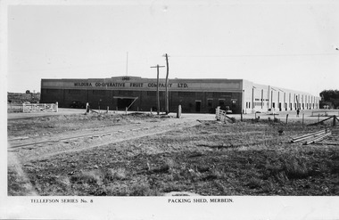 Photograph, Packing Shed Merbein (Tellefson Series No.8 Postcard), unknown