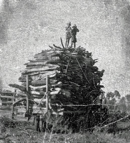 Photograph, Maffei woodcarters for Merbein Pumping Station, unknown