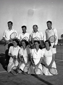 Photograph, A Merbein Tennis Club Group of Players, c.1950