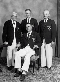 Photograph, Four male Lawn Bowlers - Merbein/Mildura, unknown