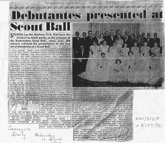 Photograph, Birdwoodton Scout Deb Ball newspaper Photo names, unknown