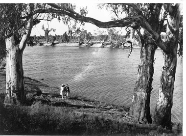 Photograph, Couple At Murray River Merbein, c.1950's