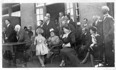 Photograph, Sir W. Irvine, Lt. Governor visit to Merbein State School, unknown