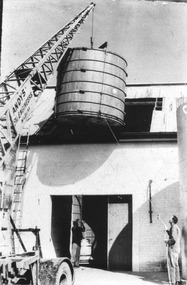 Photograph, Moving a Tank from out of Roof, c.1950