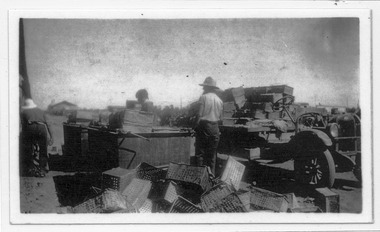 Photograph, Dipping dried fruit, 1937