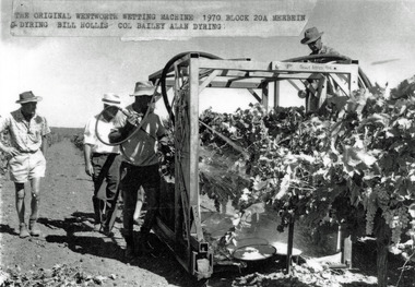 Photograph, The original Wentworth Wetting Machine,Merbein Block20A, 1970
