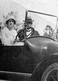 Photograph, Ball, George & Daisy in car, c.1930's