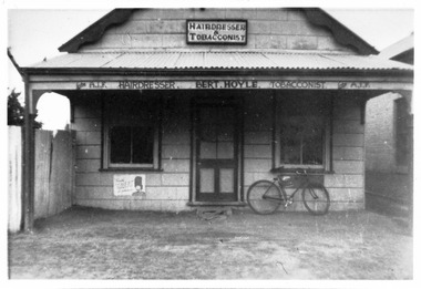 Photograph, Hairdresser & Tobacconist - Bert Hoyle, unknown