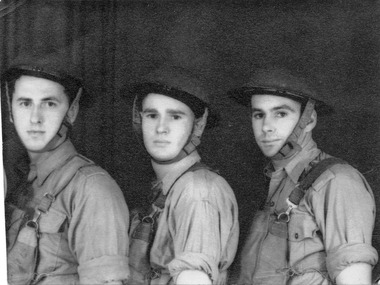 Photograph, Three Merbein Soldiers, c.1940's