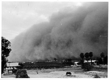 Photograph, Dust Storm Channel Road, Merbein, 1968