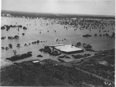 Photograph, Murray River flood brickworks, 1956