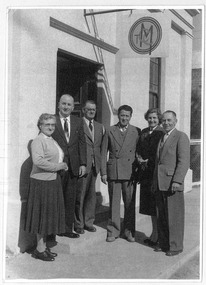 Photograph, Merbein Citizen's Club Committee Members (outside building), 1956-1957